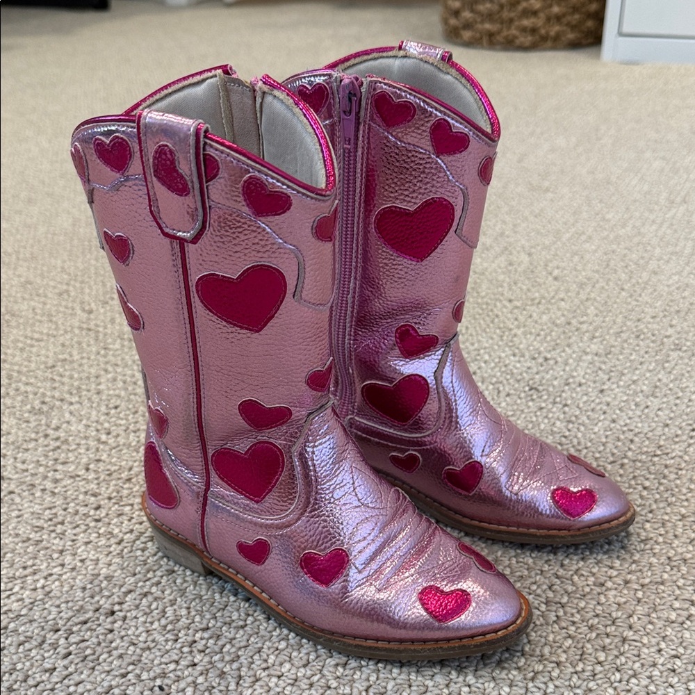 Wild + Rae Pink Cowgirl Lovestruck Pink Heart Boots